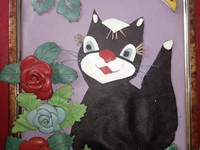 Кот в цветах