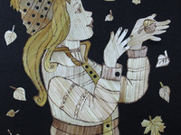 аппликация, соломка