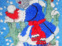 аппликация из ниток