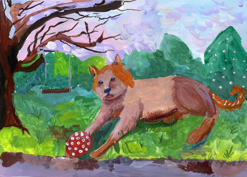 лето, кошка