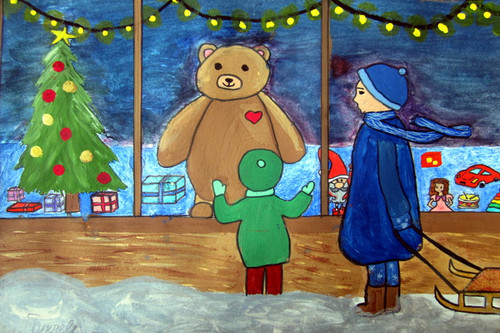 зима, новый год
