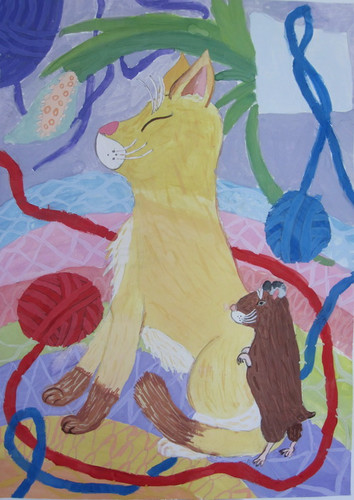 кот и мышка