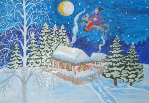 зима, новый год