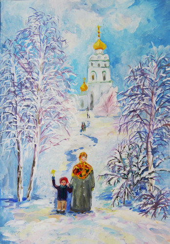 зима, новый год